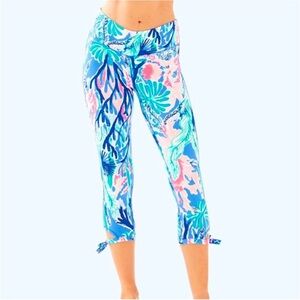 Lilly Pulitzer Gemma Weekender Cropped Leggings Jet Stream S